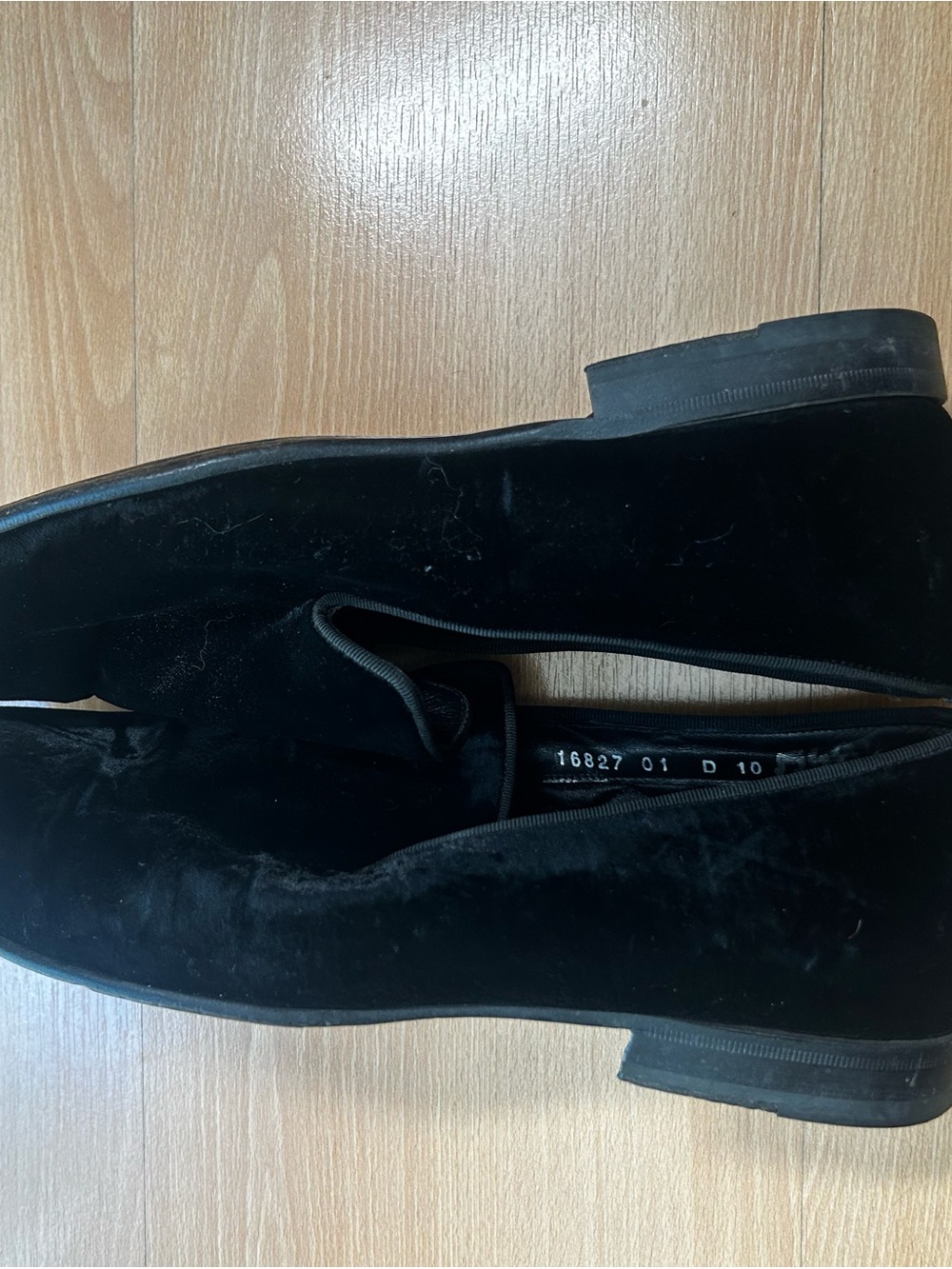 Santoni Black Velvet Men's Slip-On Dress Loafers made in Italy 10 Hollywood film - Picture 8 of 12